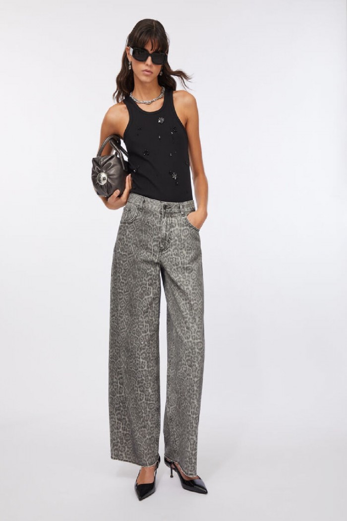 PANT.FLARE  CON STAMPA LIU JO