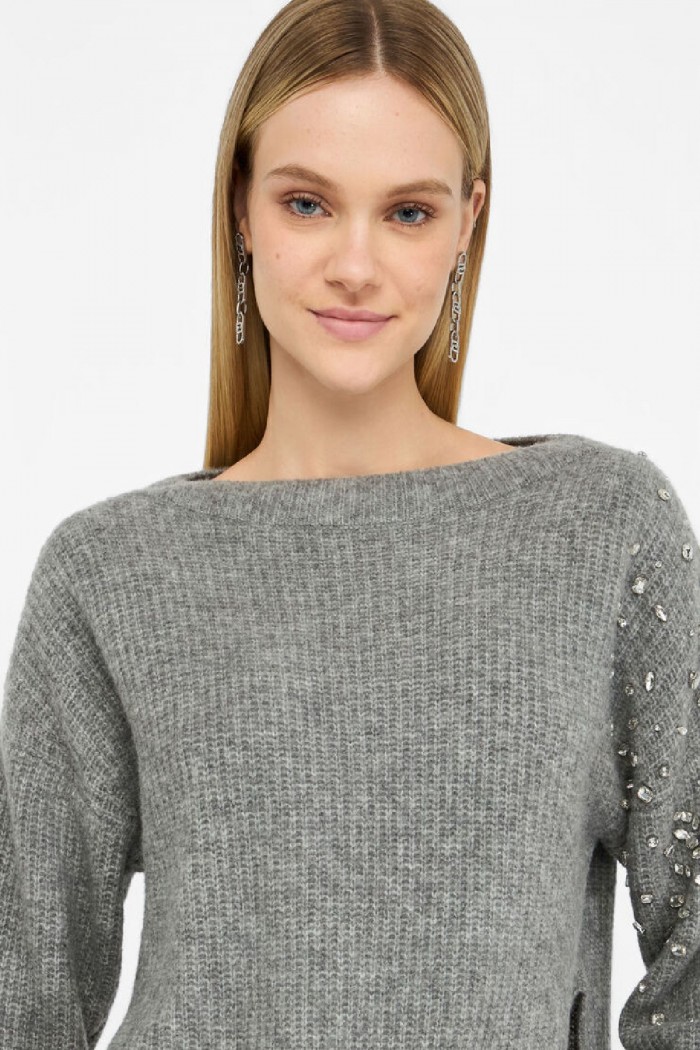 MAGLIONE IN LANA CON STRASS LIU JO