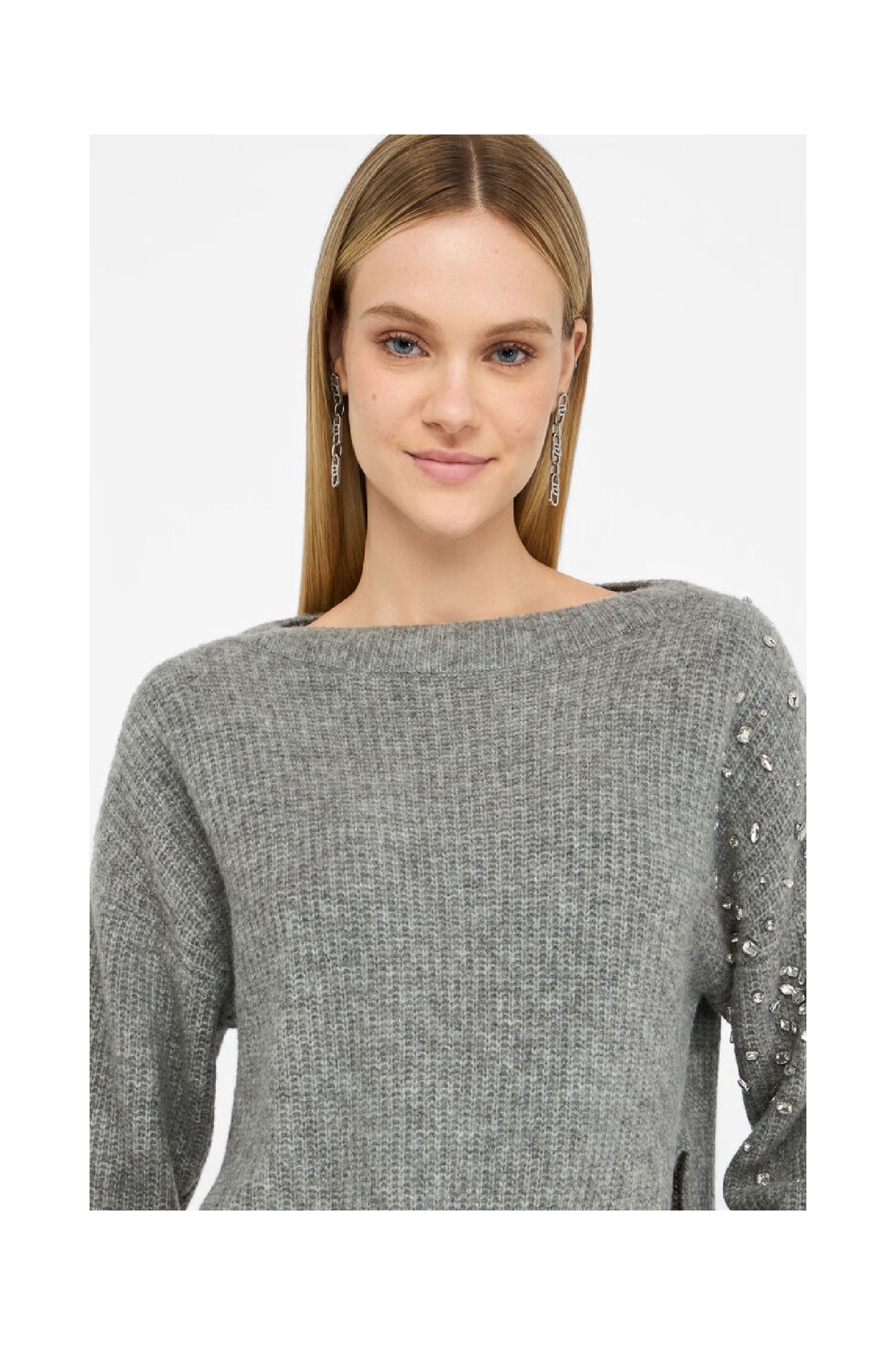 MAGLIONE IN LANA CON STRASS LIU JO