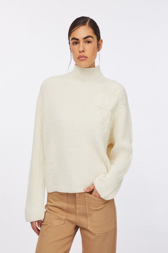 MAGLIONE LANA CON RICAMO LIU JO