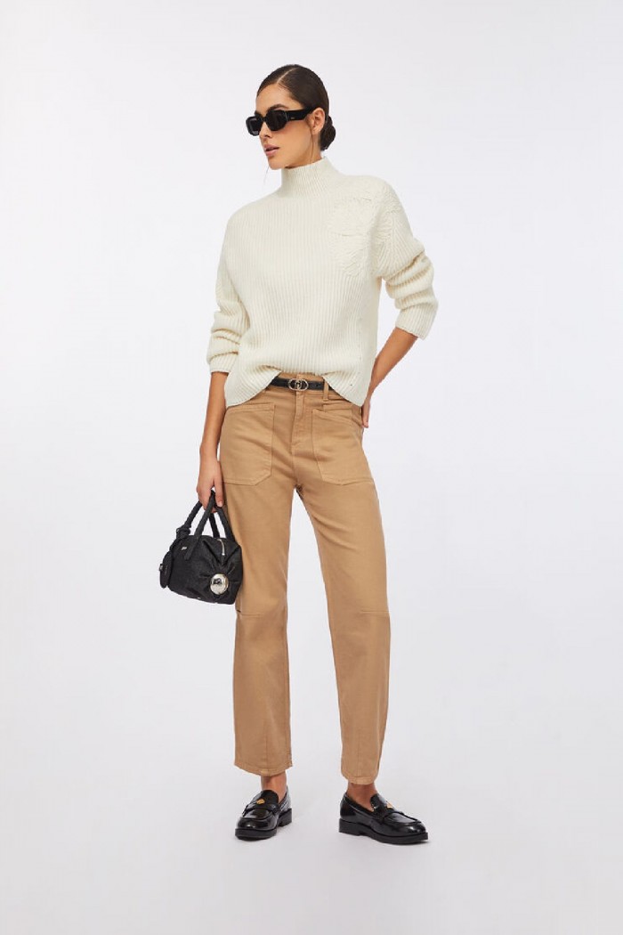 MAGLIONE LANA CON RICAMO LIU JO