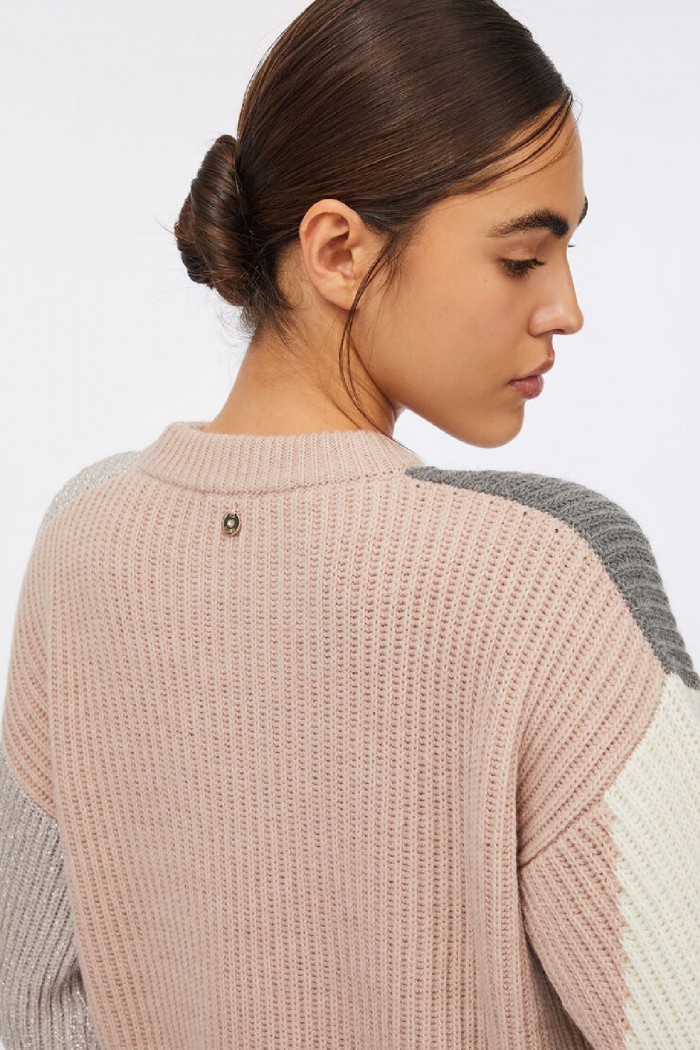 MAGLIA IN LANA CON INTARSI LIU JO
