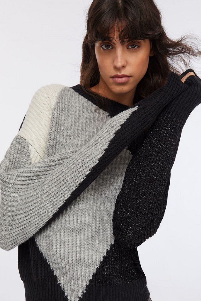 MAGLIA IN LANA CON INTARSI LIU JO