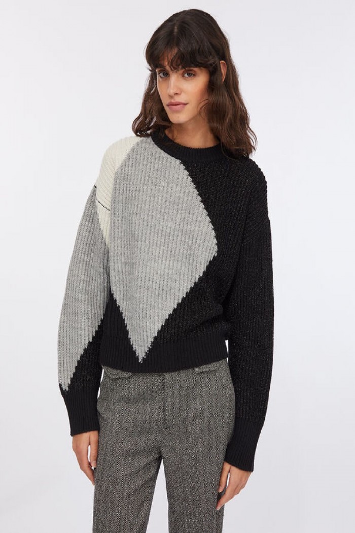 MAGLIA IN LANA CON INTARSI LIU JO