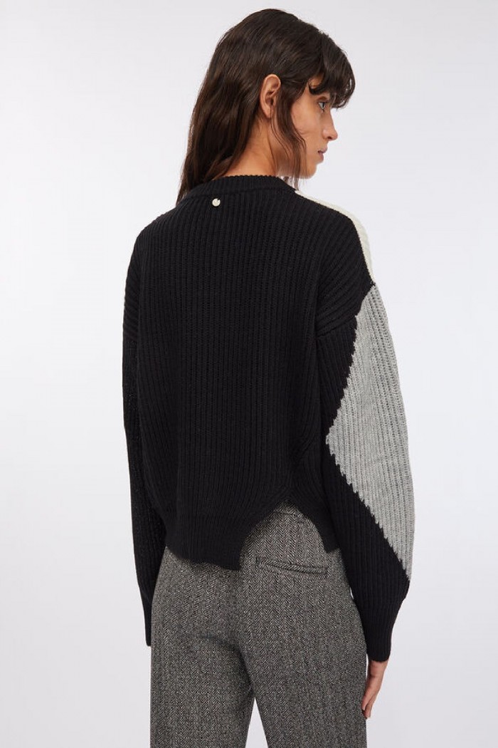 MAGLIA IN LANA CON INTARSI LIU JO