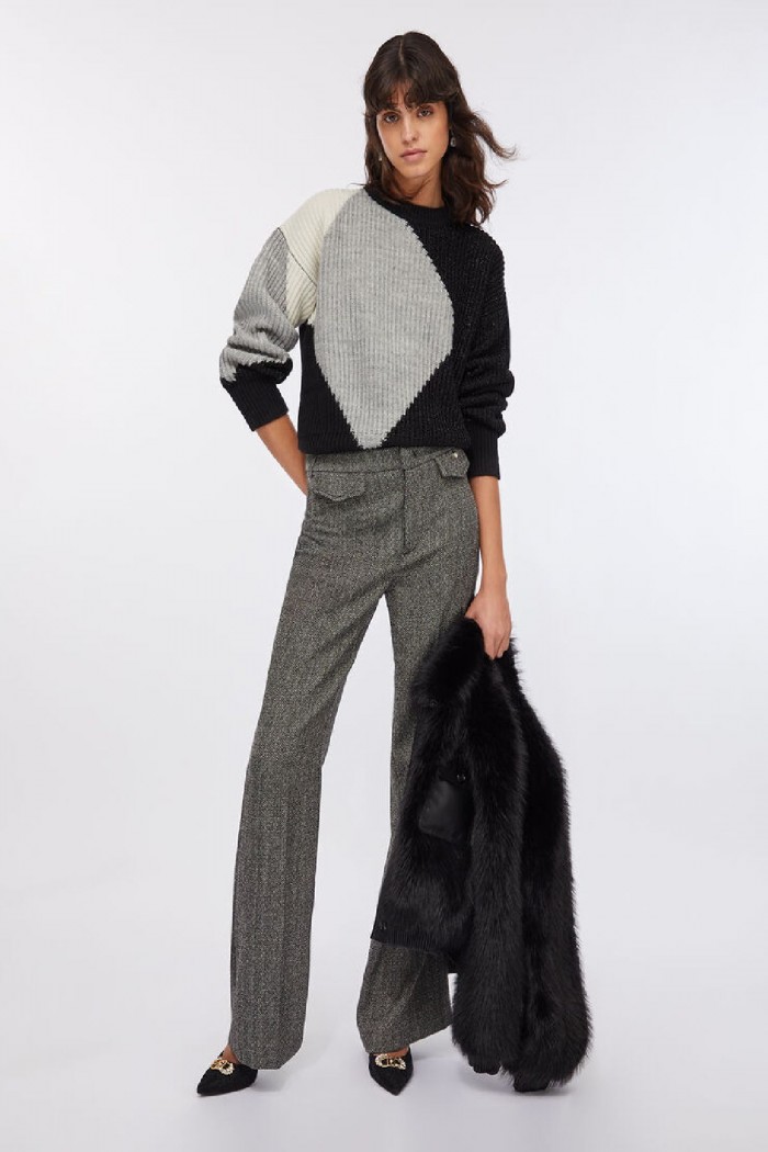 MAGLIA IN LANA CON INTARSI LIU JO