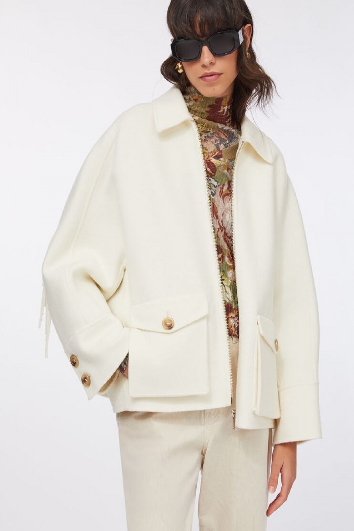 CABAN IN LANA CON FRANGE LIU JO