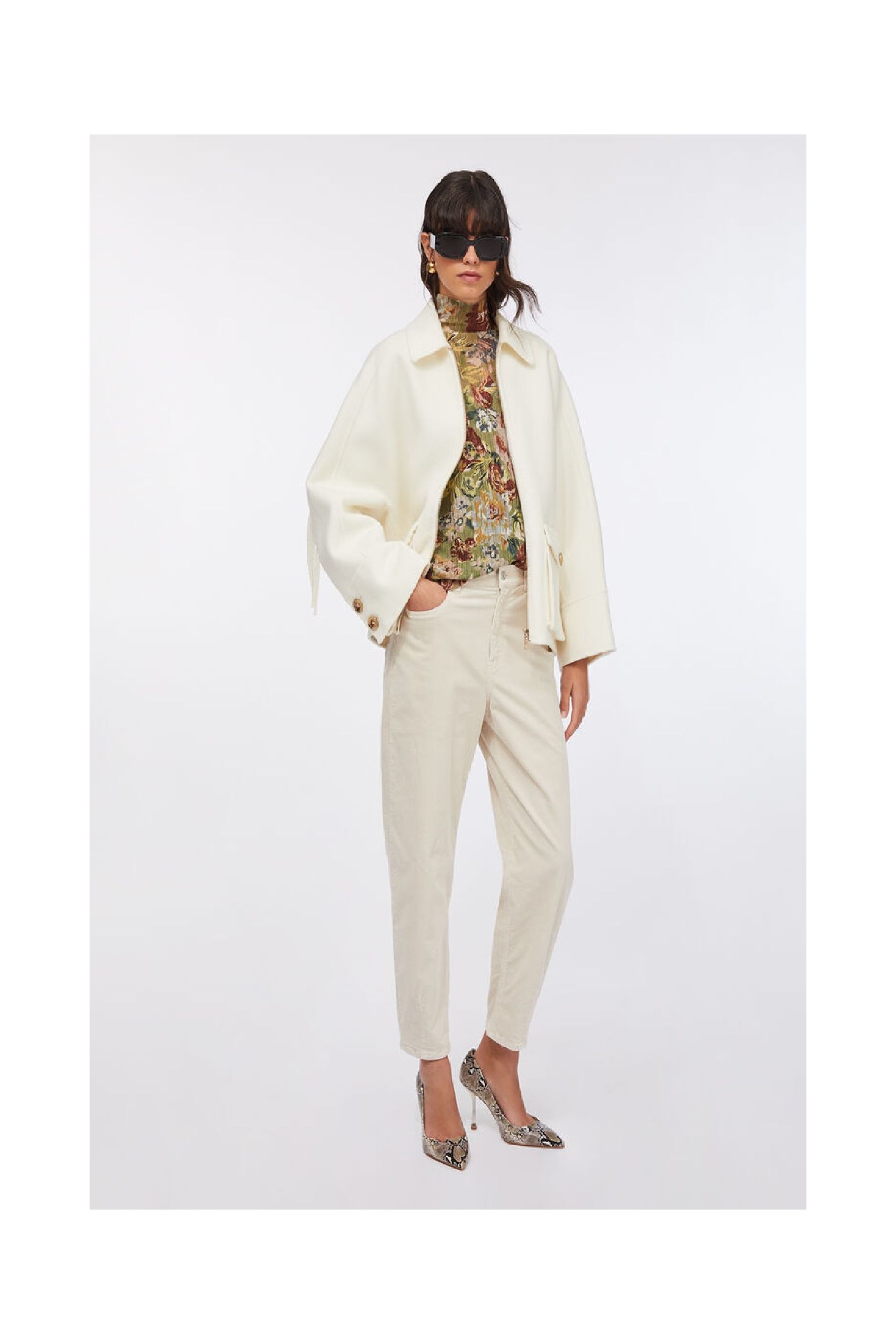 CABAN IN LANA CON FRANGE LIU JO