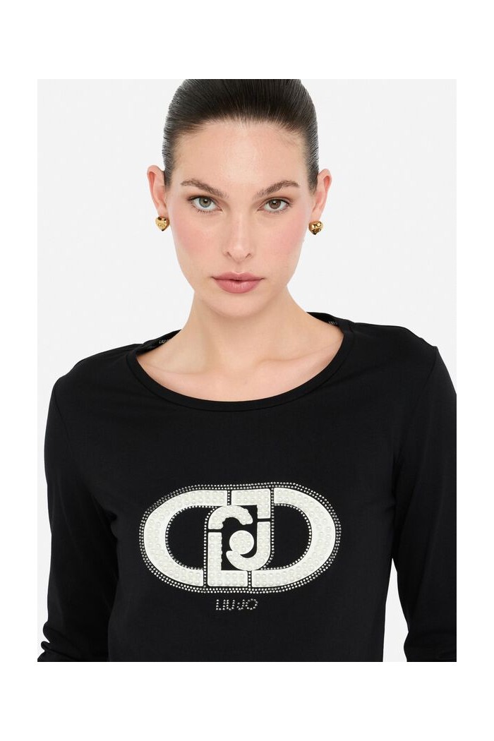 T-SHIRT IN COTONE CON LOGO LIU JO