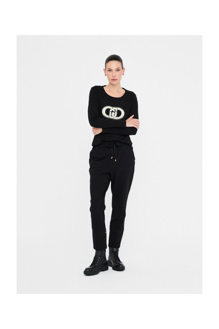 T-SHIRT IN COTONE CON LOGO LIU JO