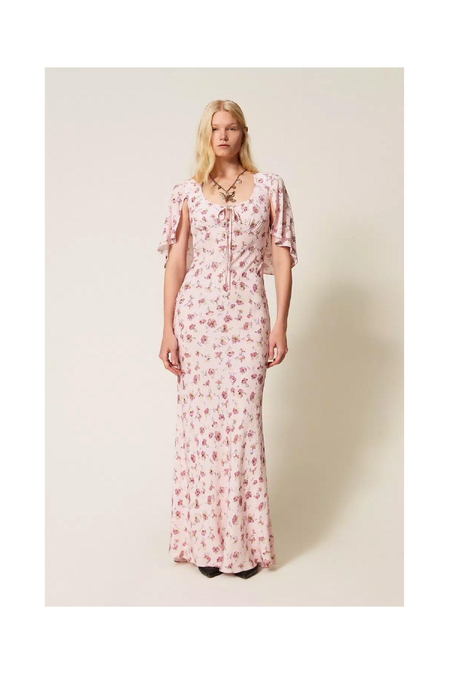 ABITO LUNGO CON STAMPA A FIORI TWINSET