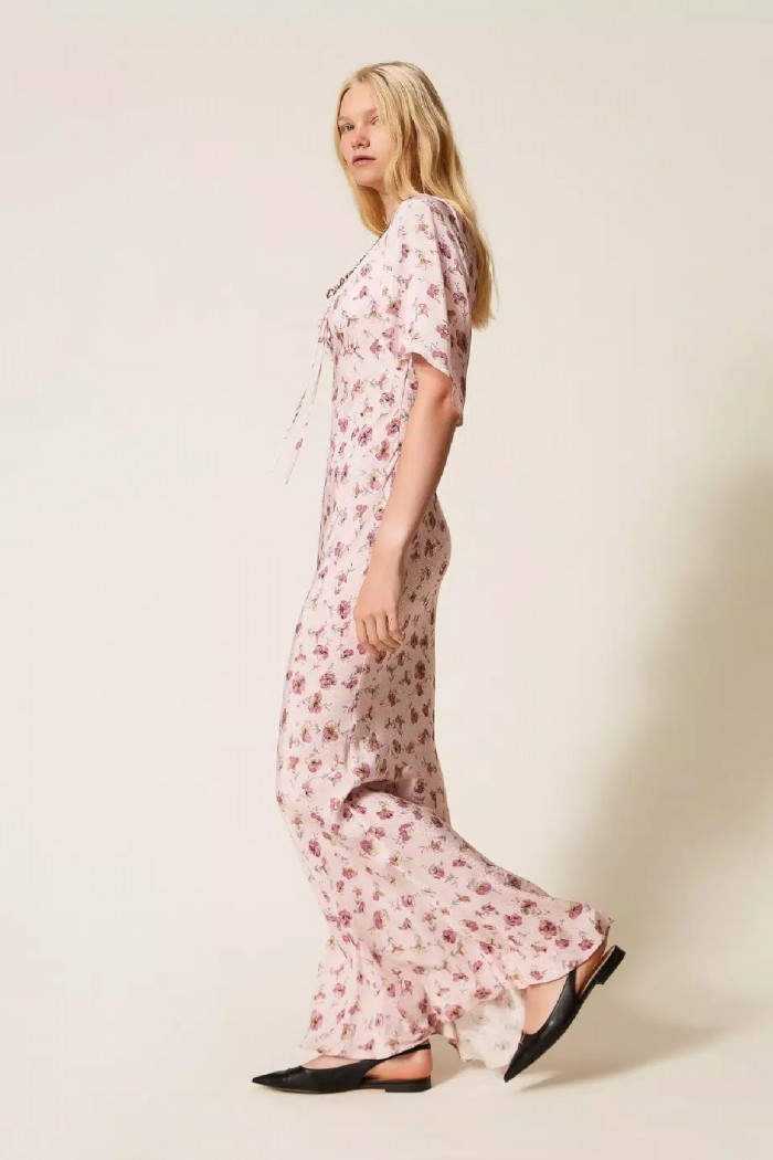ABITO LUNGO CON STAMPA A FIORI TWINSET