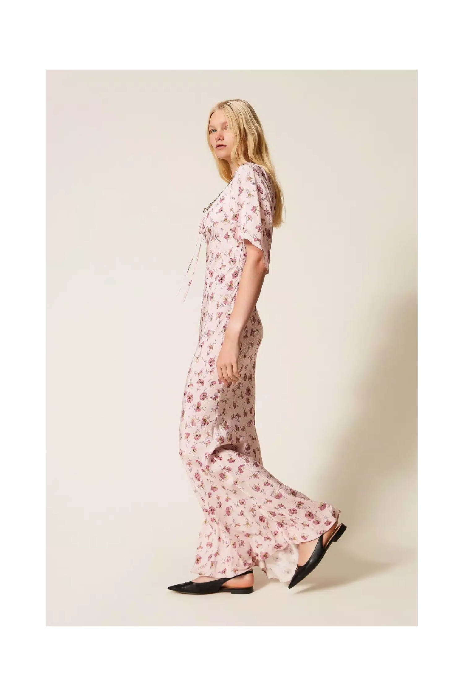 ABITO LUNGO CON STAMPA A FIORI TWINSET