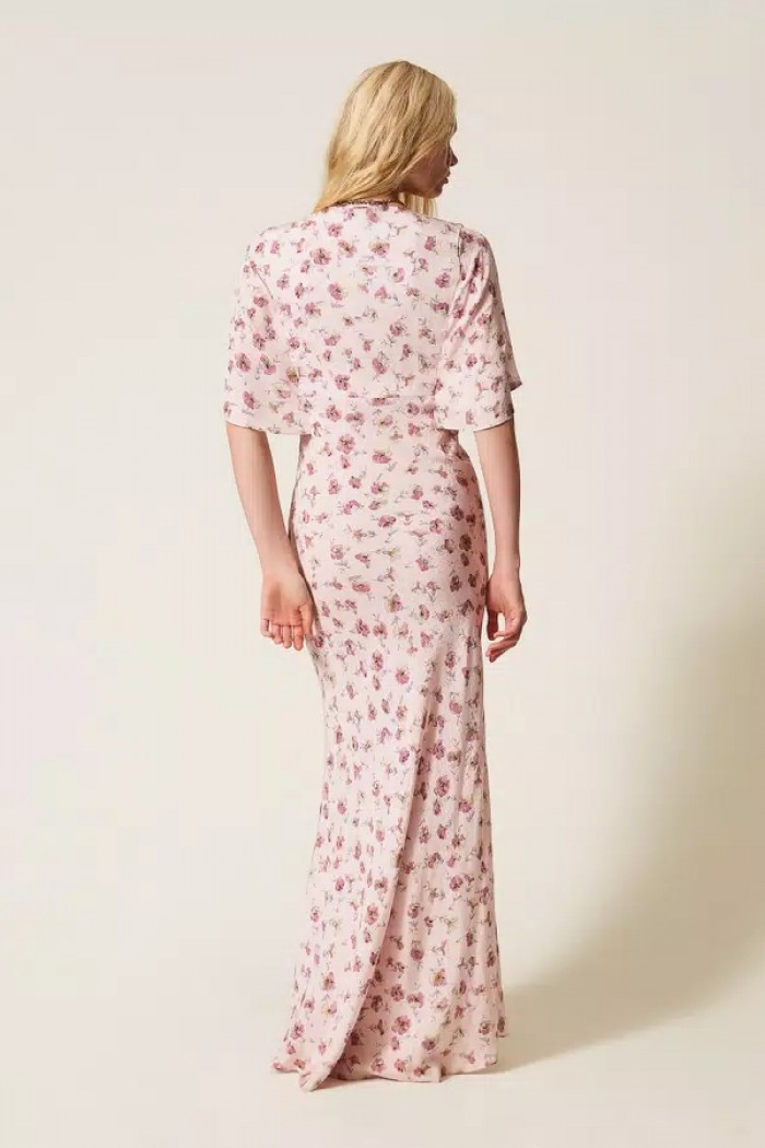 ABITO LUNGO CON STAMPA A FIORI TWINSET