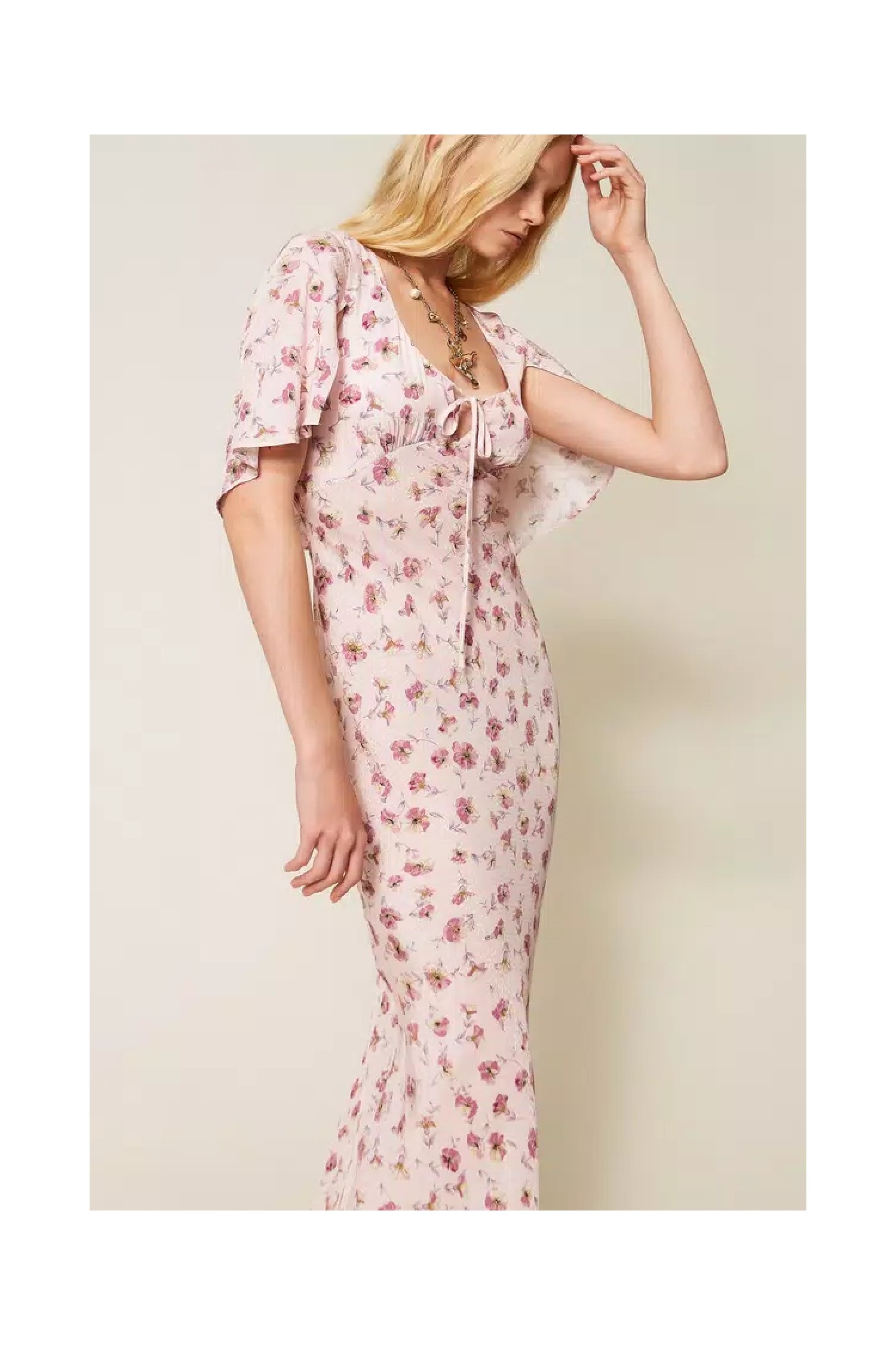 ABITO LUNGO CON STAMPA A FIORI TWINSET