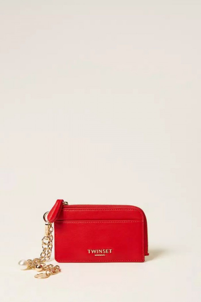 PORTA CARTE CON CHARMS E LOGO TWINSET