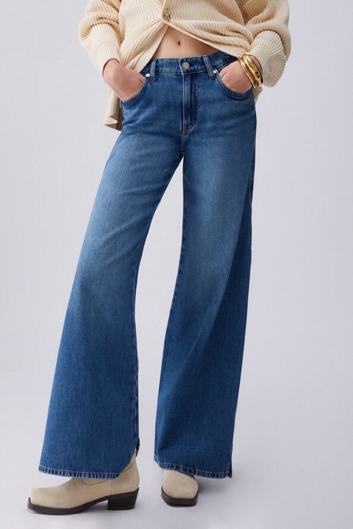 JEANS FLARE CON SPACCHETTI LATERALI  LIU JO