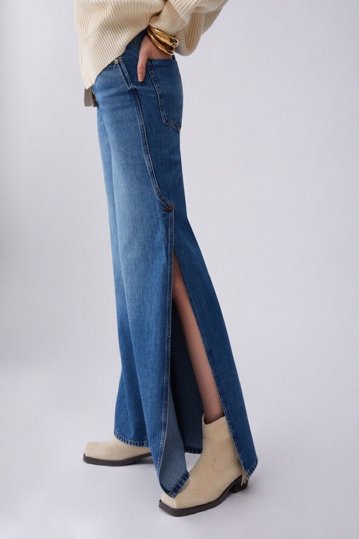 JEANS FLARE CON SPACCHETTI LATERALI  LIU JO