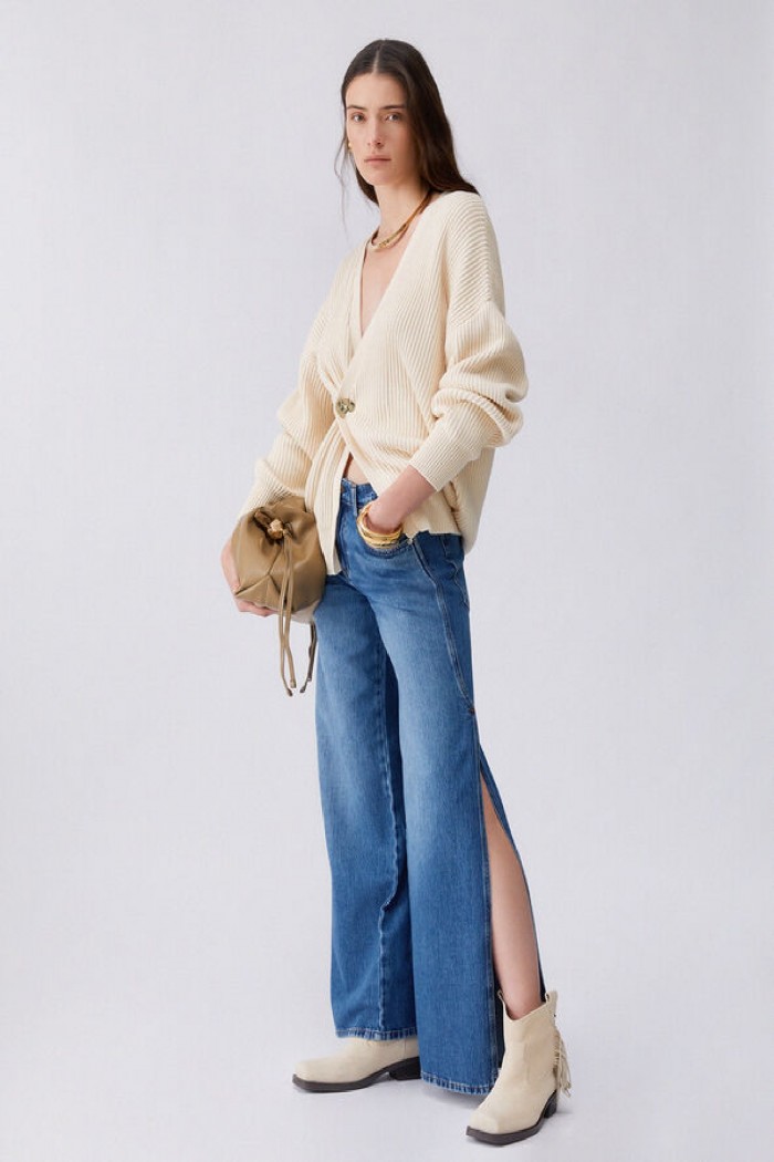 JEANS FLARE CON SPACCHETTI LATERALI  LIU JO