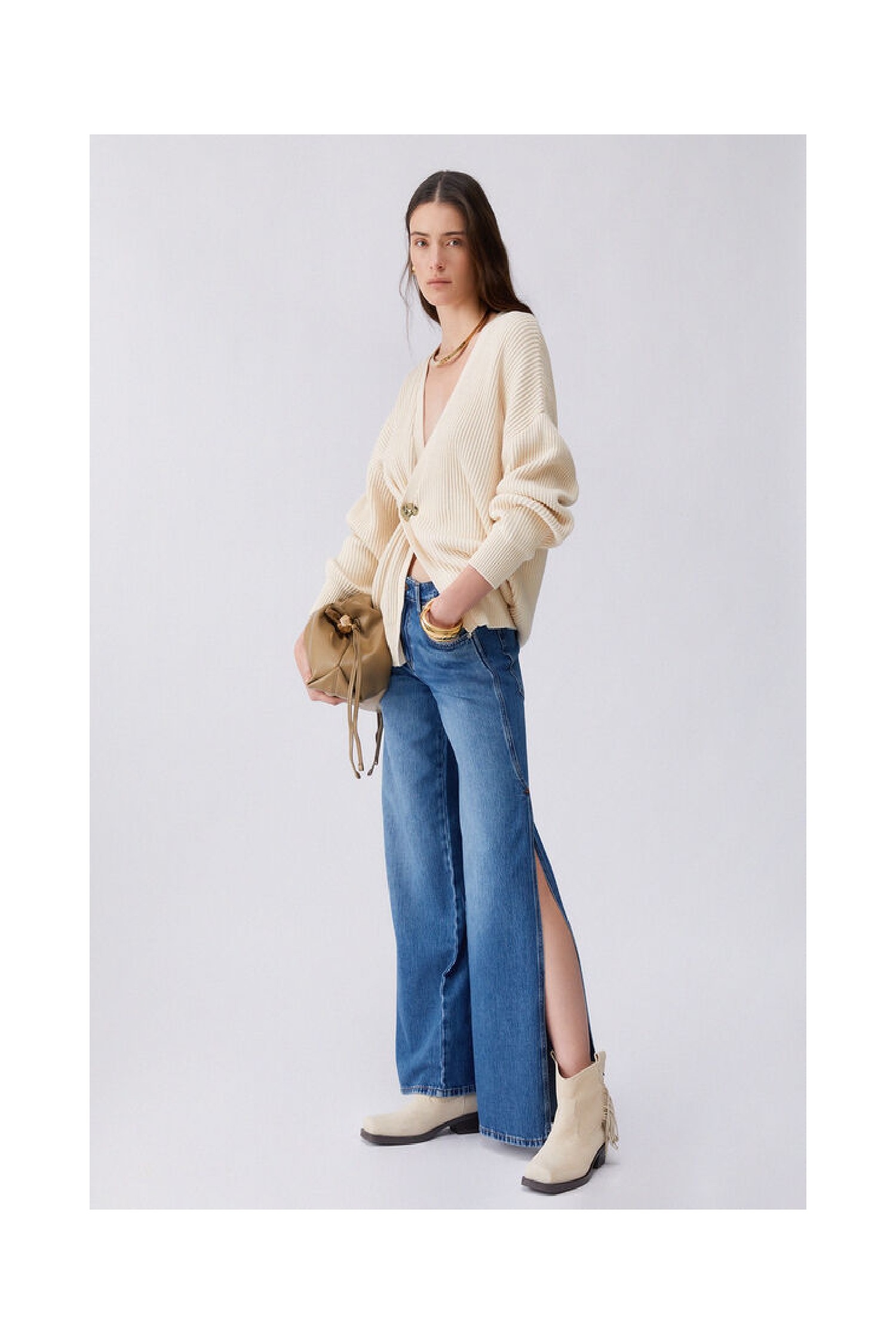 JEANS FLARE CON SPACCHETTI LATERALI  LIU JO
