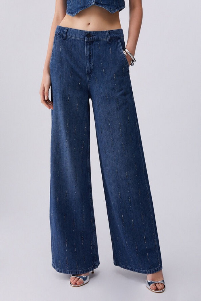 JEANS FLARE CON STRASS LIU JO