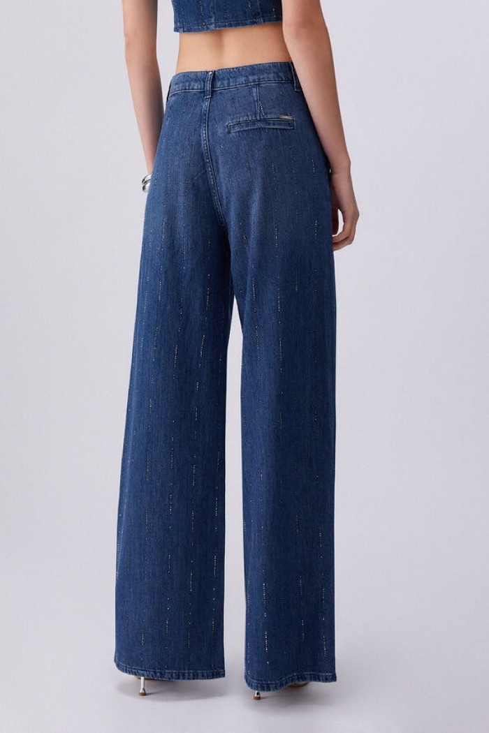 JEANS FLARE CON STRASS LIU JO