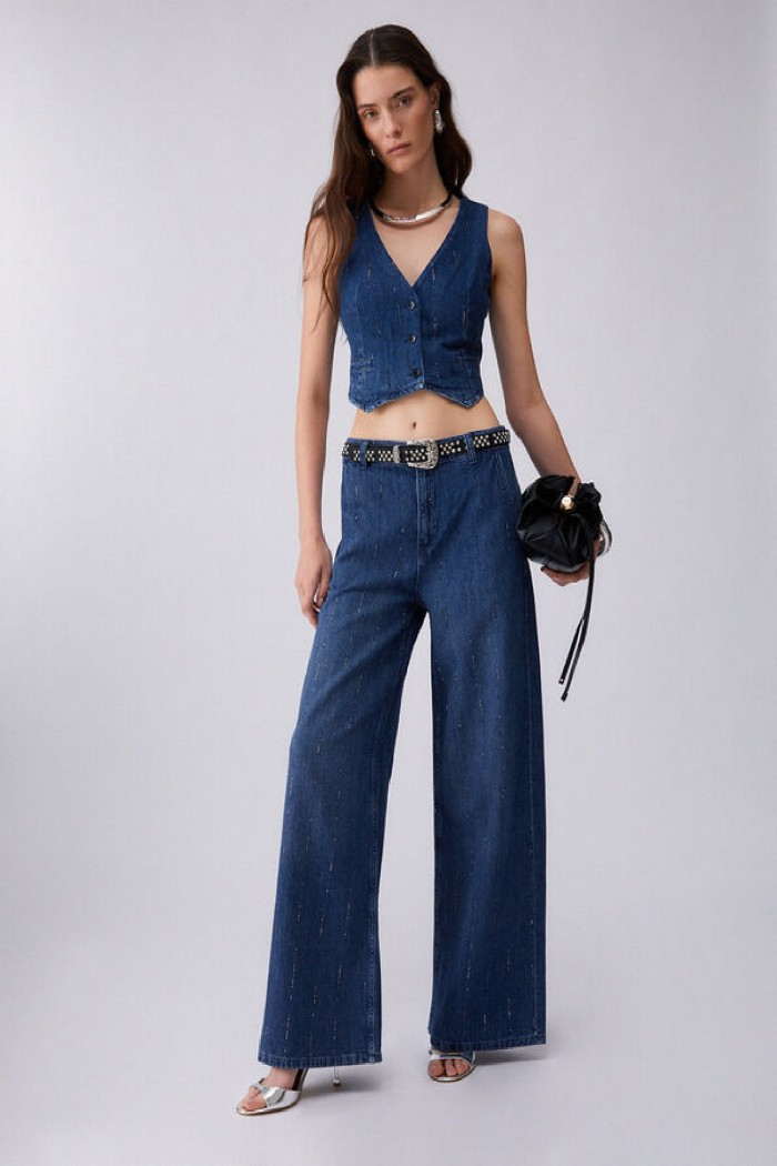 JEANS FLARE CON STRASS LIU JO
