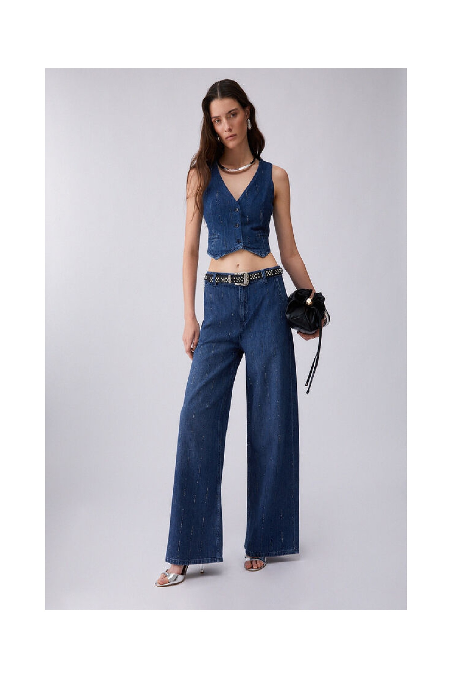 JEANS FLARE CON STRASS LIU JO