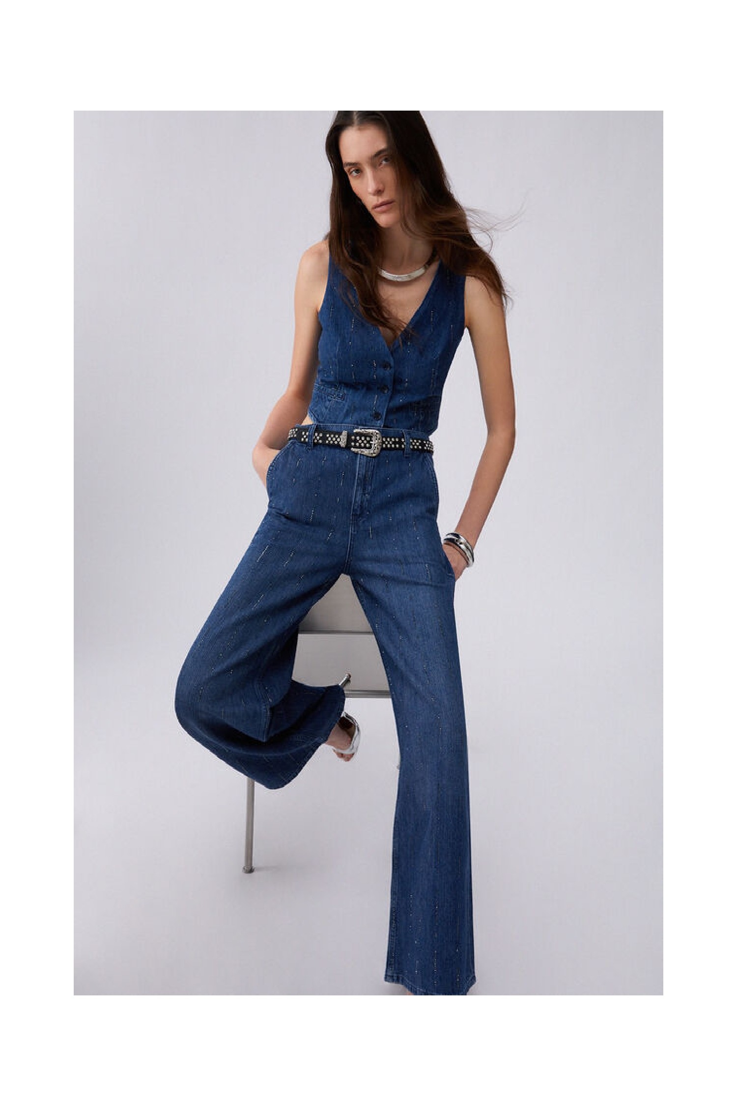 JEANS FLARE CON STRASS LIU JO