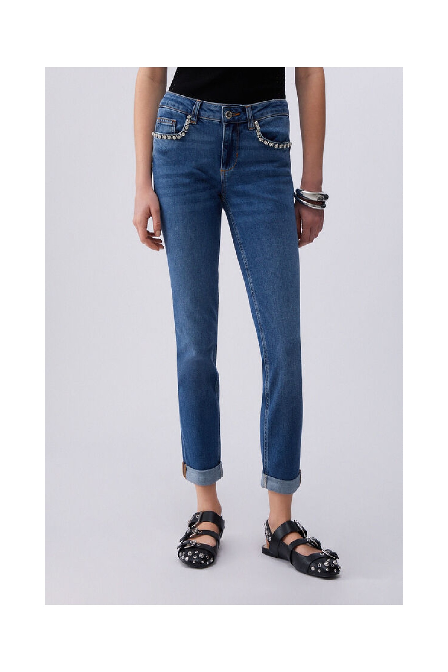  JEANS SKINNY CON RICAMI GIOIELLO LIU JO