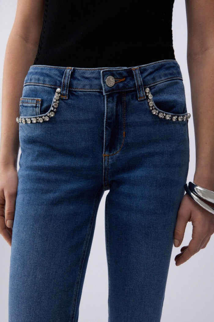  JEANS SKINNY CON RICAMI GIOIELLO LIU JO
