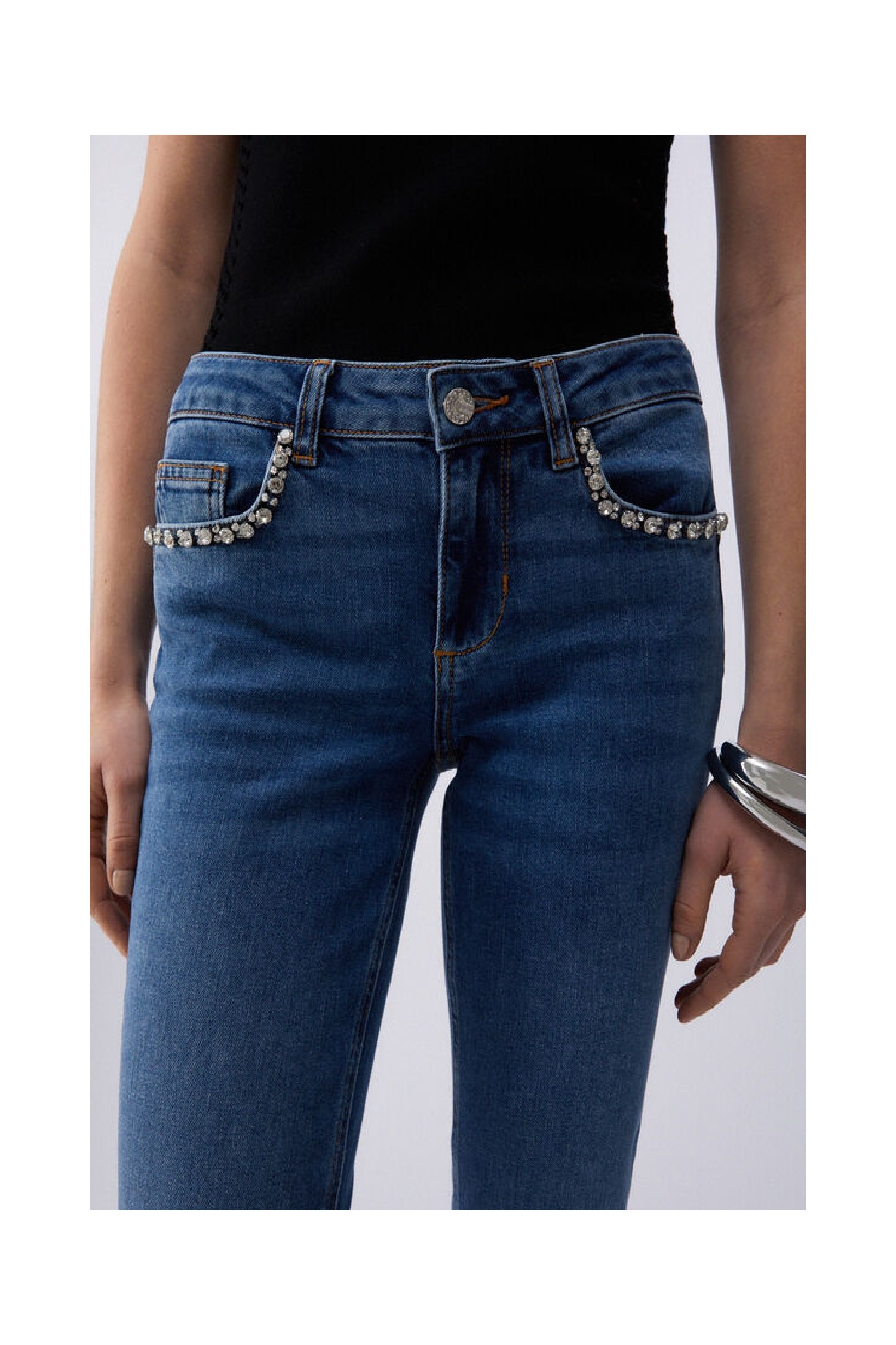  JEANS SKINNY CON RICAMI GIOIELLO LIU JO