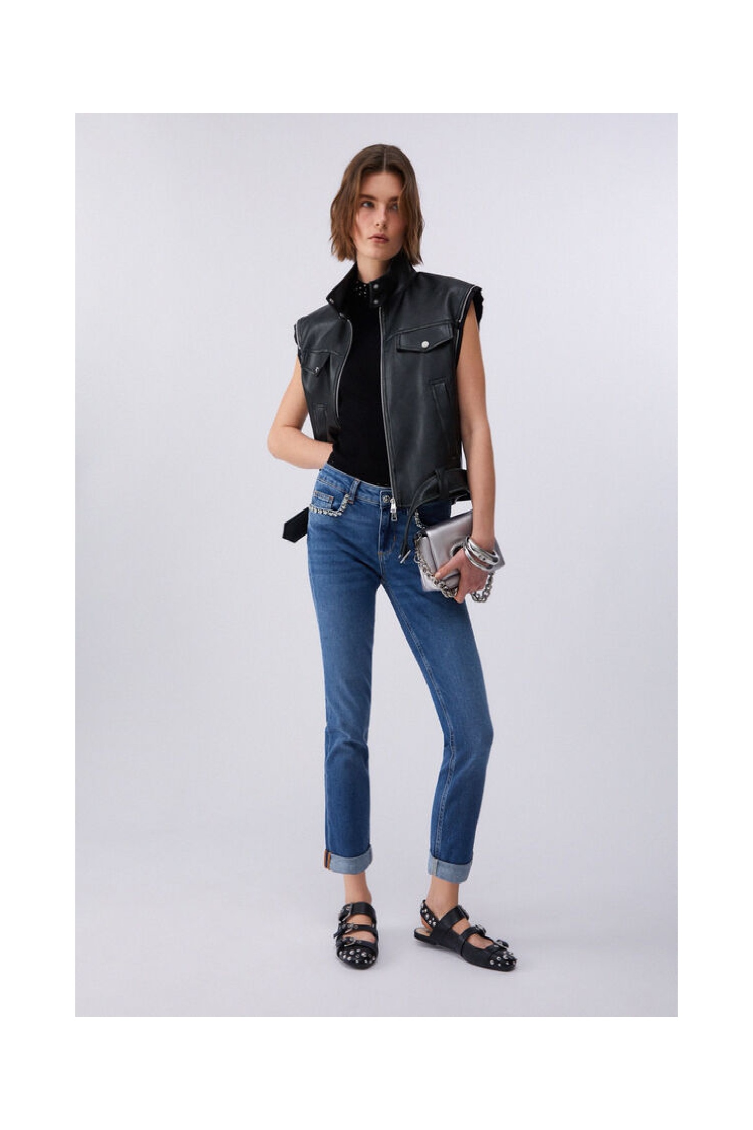  JEANS SKINNY CON RICAMI GIOIELLO LIU JO