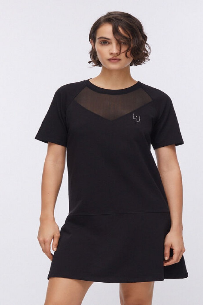 ABITO FELPA CON DETTAGLIO MESH LIU JO