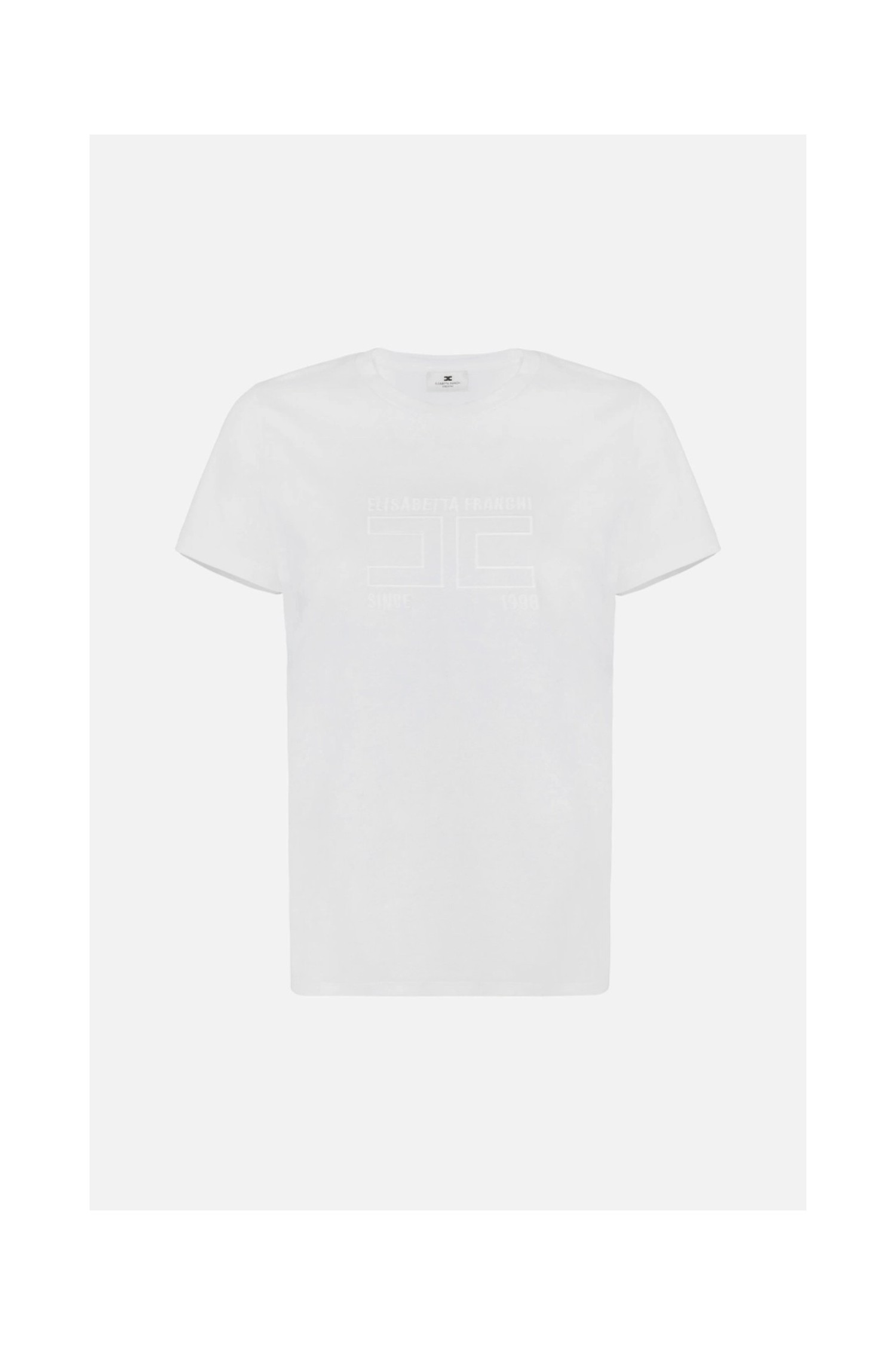  T -SHIRT IN JERSEY CON LOGO RICAMATO ELISABETTA FRANCHI