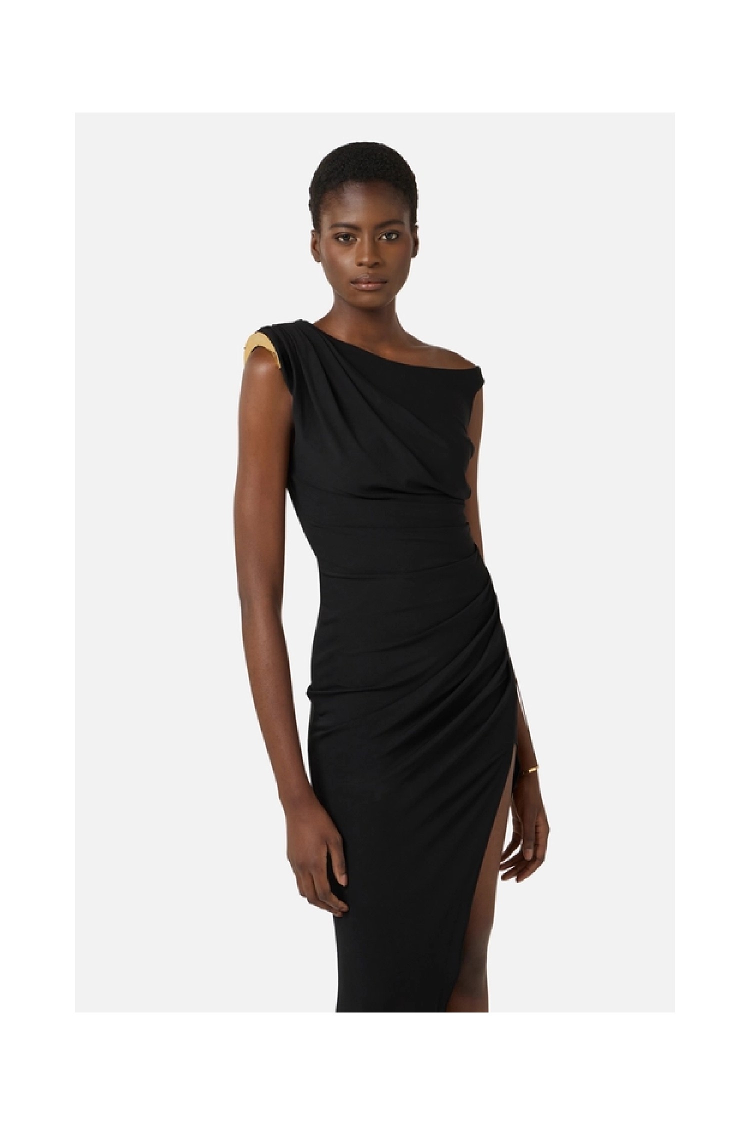 ABITO IN JERSEY CREPE CON SPALLINA GIOIELLO ELISABETTA FRANCHI