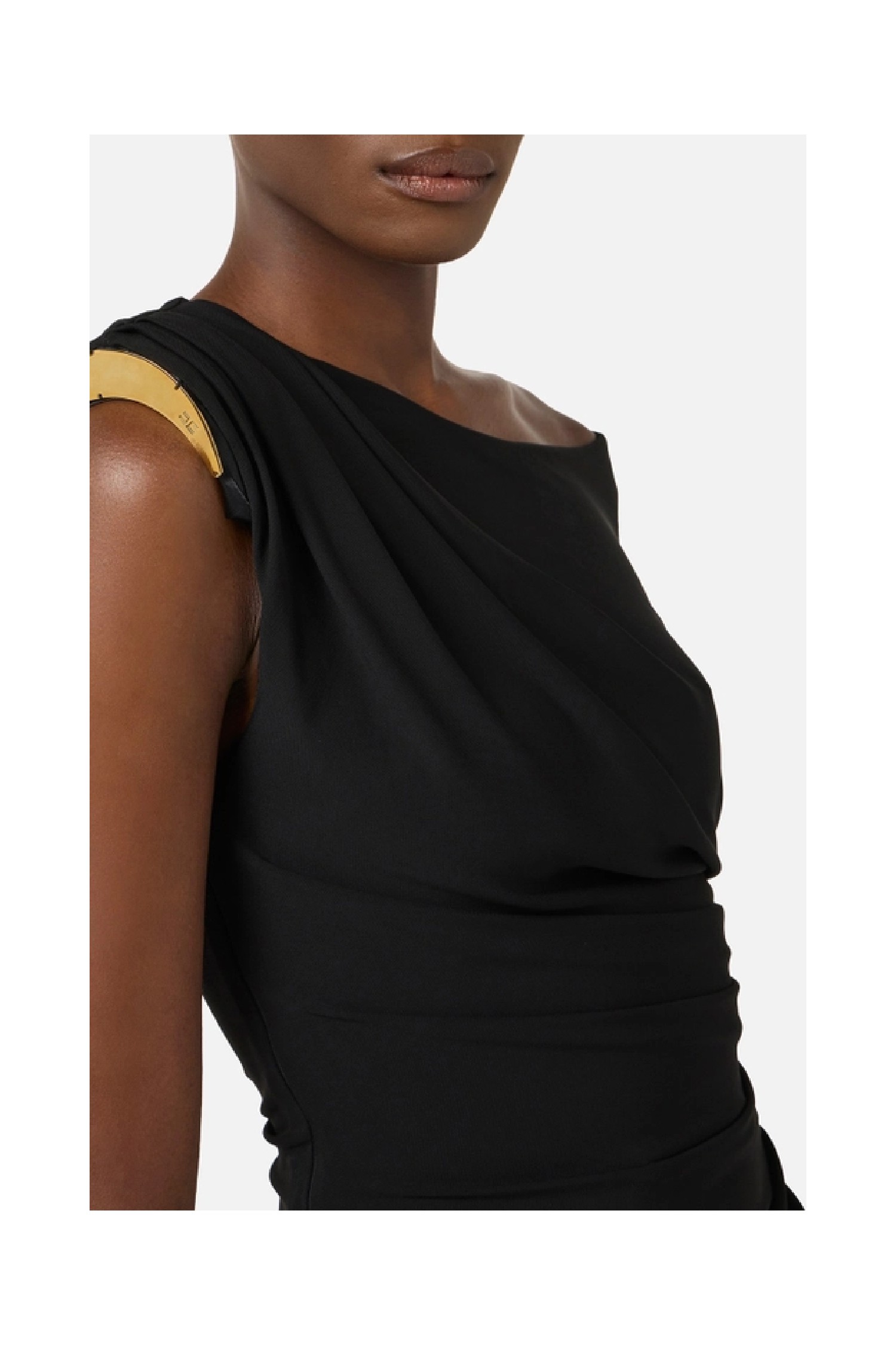 ABITO IN JERSEY CREPE CON SPALLINA GIOIELLO ELISABETTA FRANCHI
