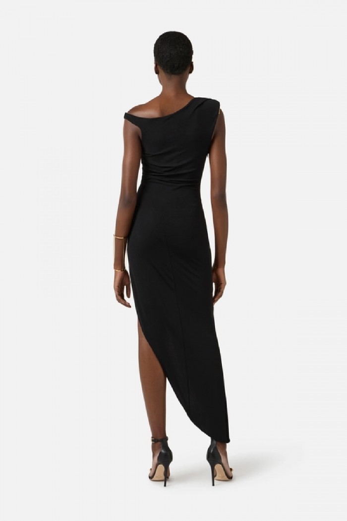 ABITO IN JERSEY CREPE CON SPALLINA GIOIELLO ELISABETTA FRANCHI