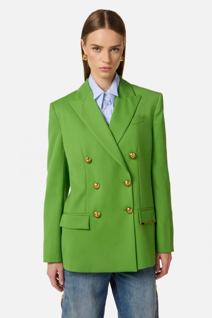 GIACCA IN FRESCO LANA CON PLACCA GIOIELLO ELISABETTA FRANCHI