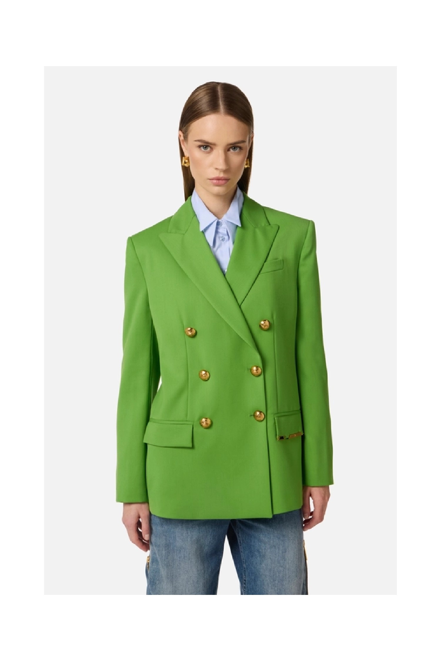 GIACCA IN FRESCO LANA CON PLACCA GIOIELLO ELISABETTA FRANCHI