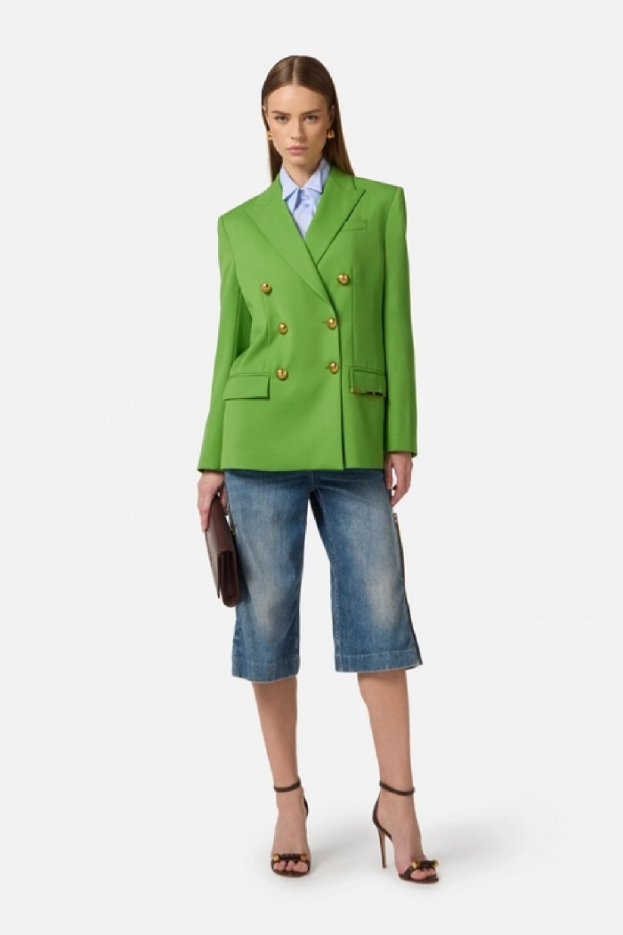 GIACCA IN FRESCO LANA CON PLACCA GIOIELLO ELISABETTA FRANCHI