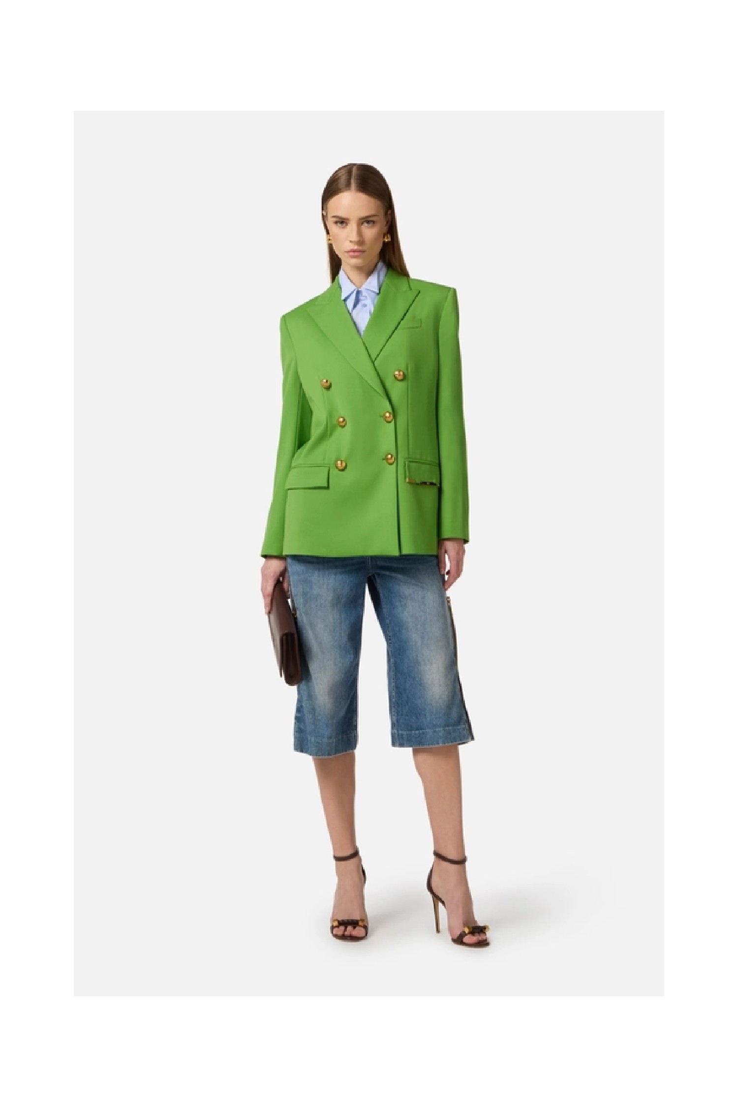 GIACCA IN FRESCO LANA CON PLACCA GIOIELLO ELISABETTA FRANCHI