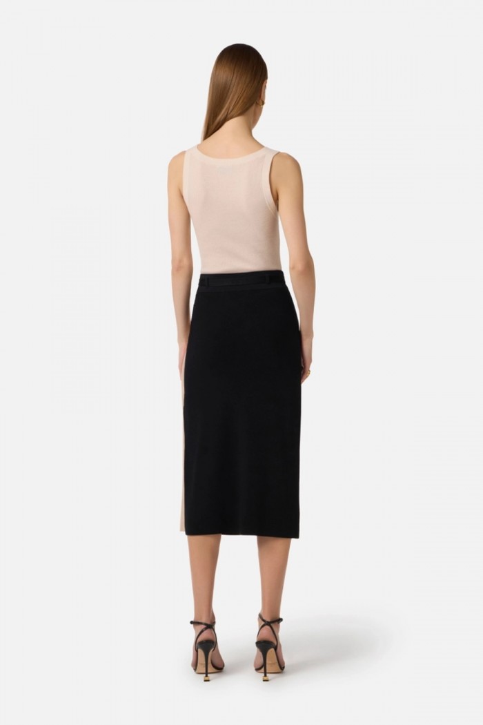 TOP IN MAGLIA CON LOGO ELISABETTA FRANCHI