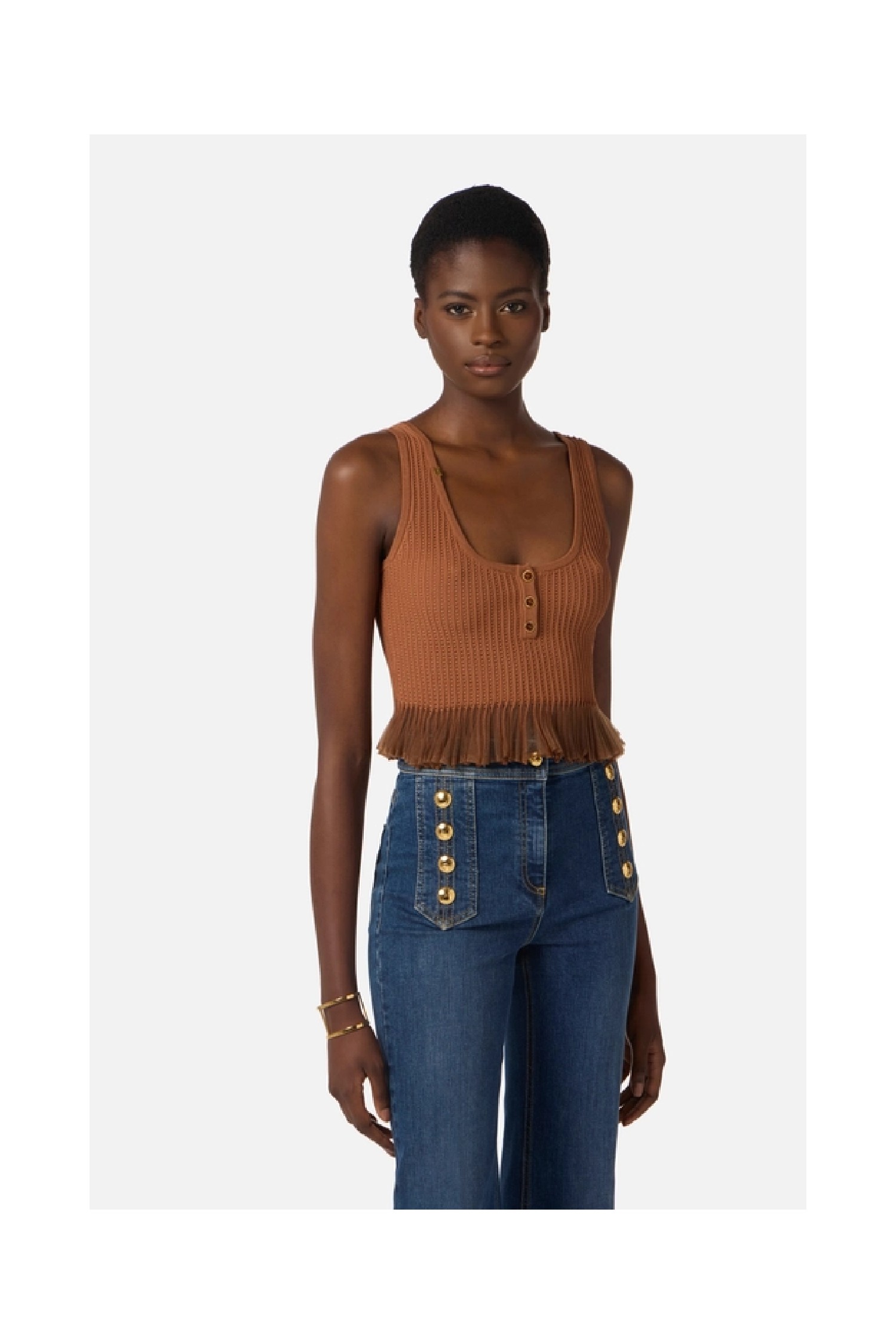 TOP IN MAGLIA A JOUR ELISABETTA FRANCHI