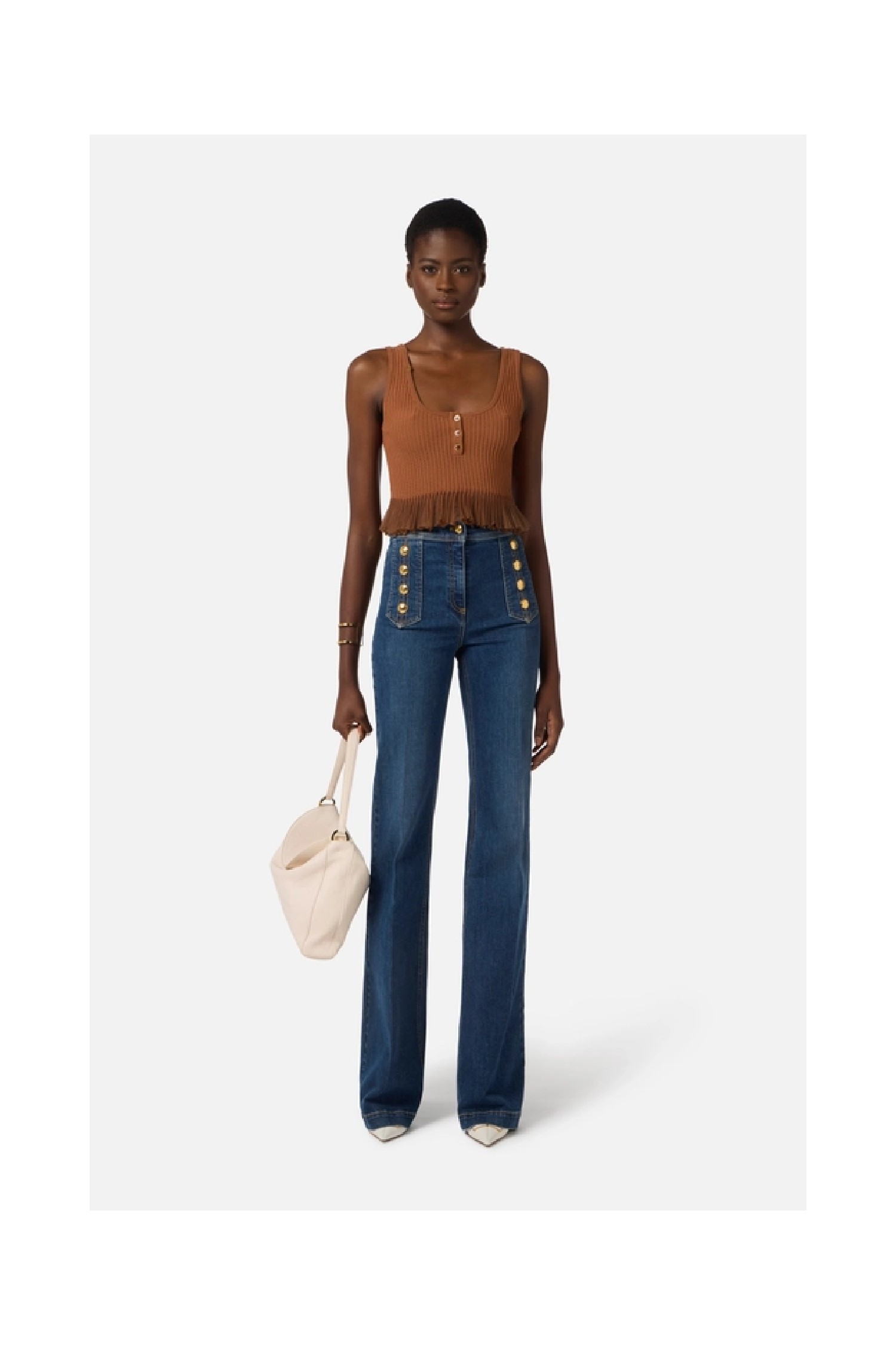 TOP IN MAGLIA A JOUR ELISABETTA FRANCHI