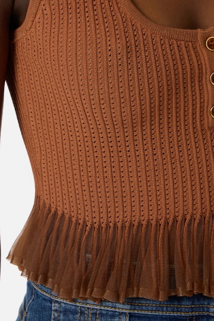 TOP IN MAGLIA A JOUR ELISABETTA FRANCHI