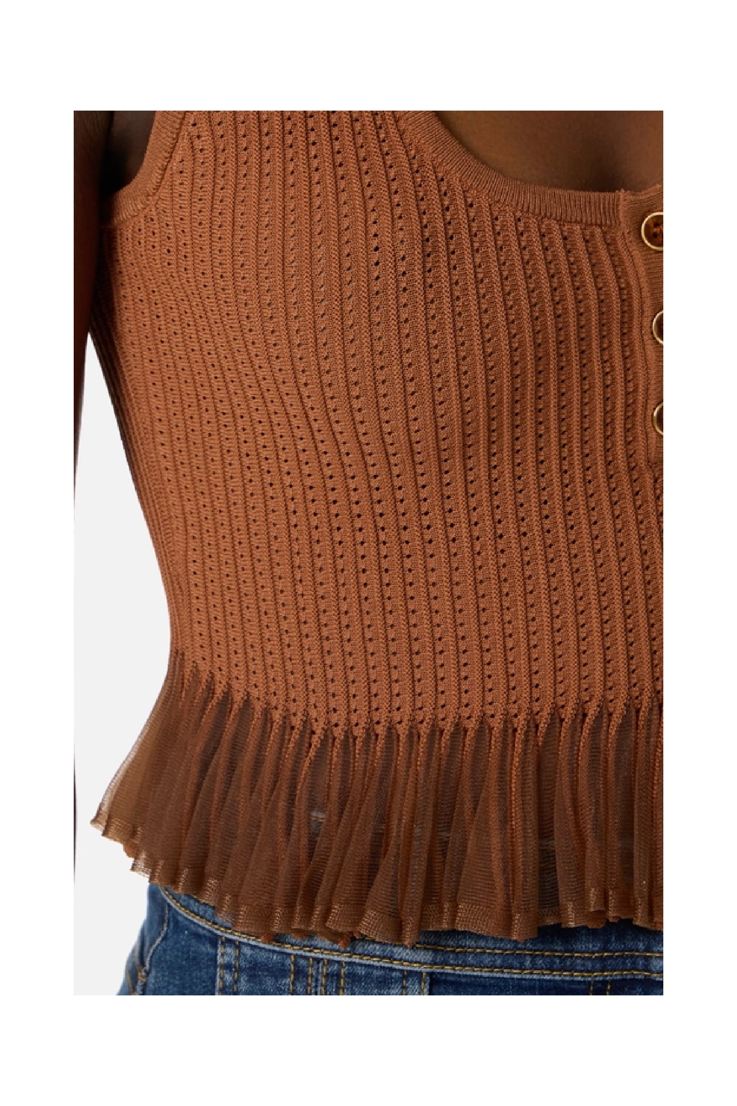TOP IN MAGLIA A JOUR ELISABETTA FRANCHI