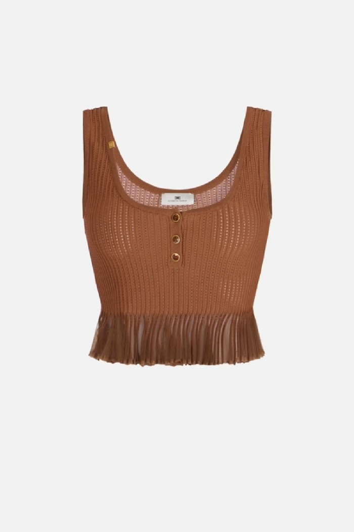 TOP IN MAGLIA A JOUR ELISABETTA FRANCHI