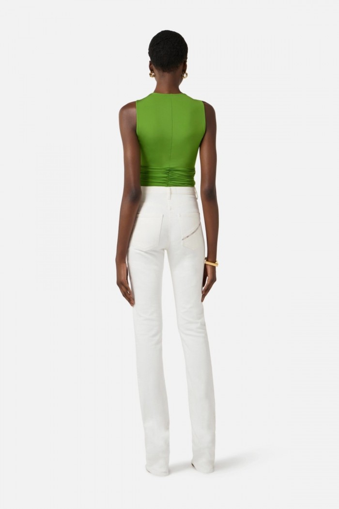 TOP IN JERSEY CON DETTAGLIO GIOIELLO ELISABETTA FRANCHI