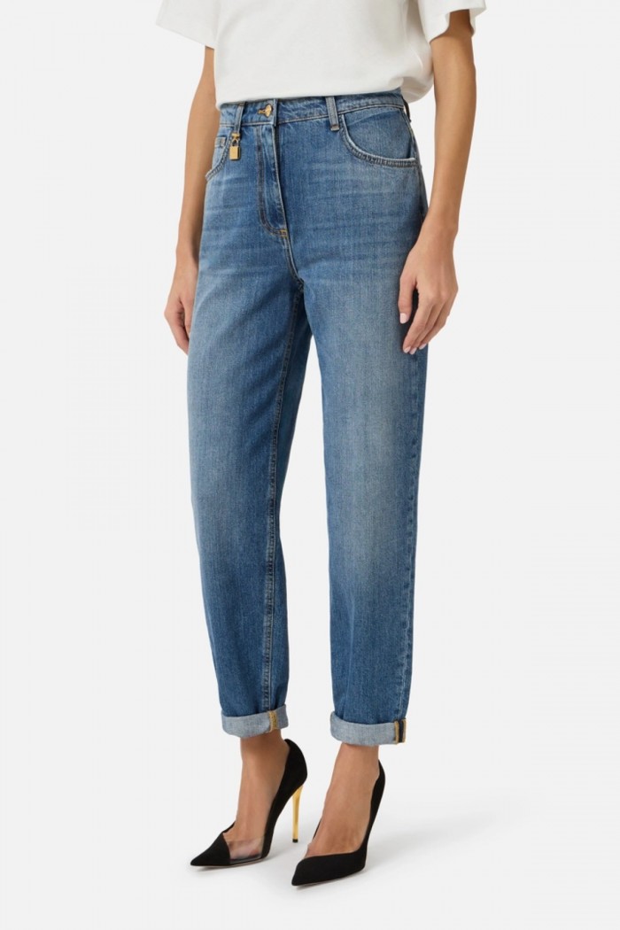 JEANS A OVETTO CON LUCCHETTO GIOIELLO ELISABETTA FRANCHI
